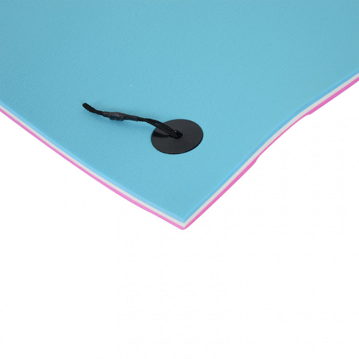 HOMCOM Tapis d'eau flottant 2.3x1.2m, Nenuphar flottant, Bleu