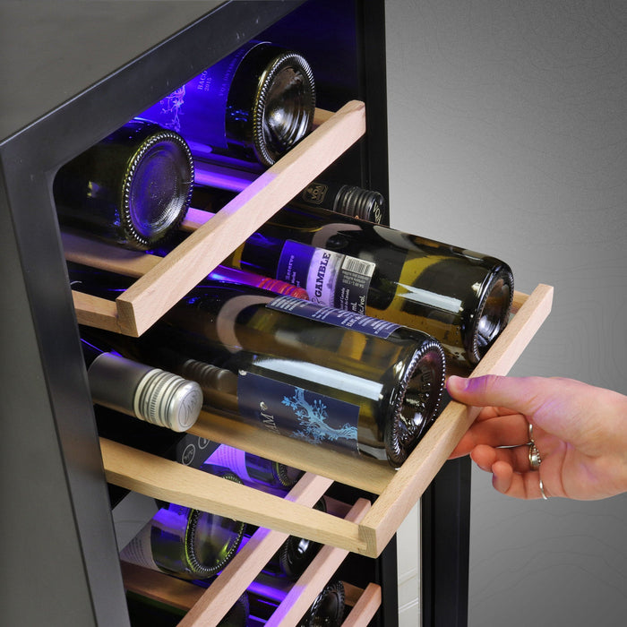 Cellier encastré à compresseur Koolatron en acier inoxydable pour 28 bouteilles de vin