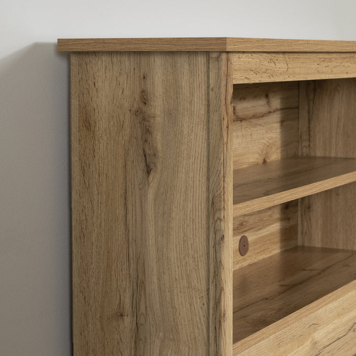 Tassio Ensemble Lit Matelot Et Tete De Lit Bibliotheque Chene Nordique, De Meubles South Shore