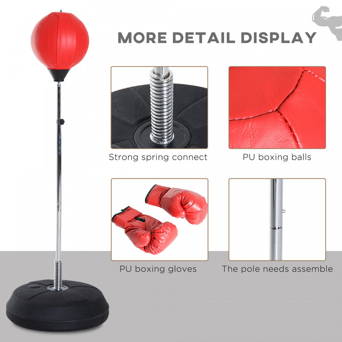 Soozier Sac de boxe pour adultes avec hauteur reglable de 49,6\" a 56,7\"