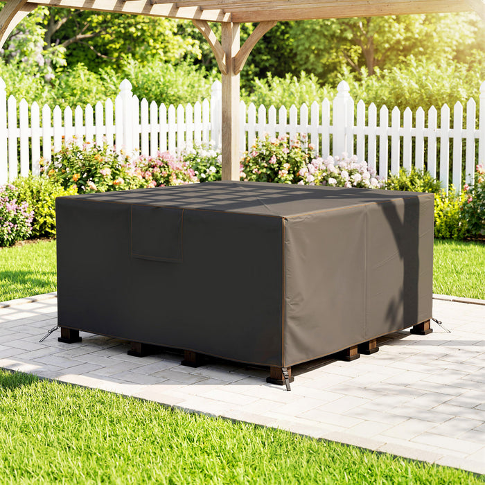 Housse impermeable pour mobilier de patio Outsunny, 140 x 140 x 71,5 cm, Noir