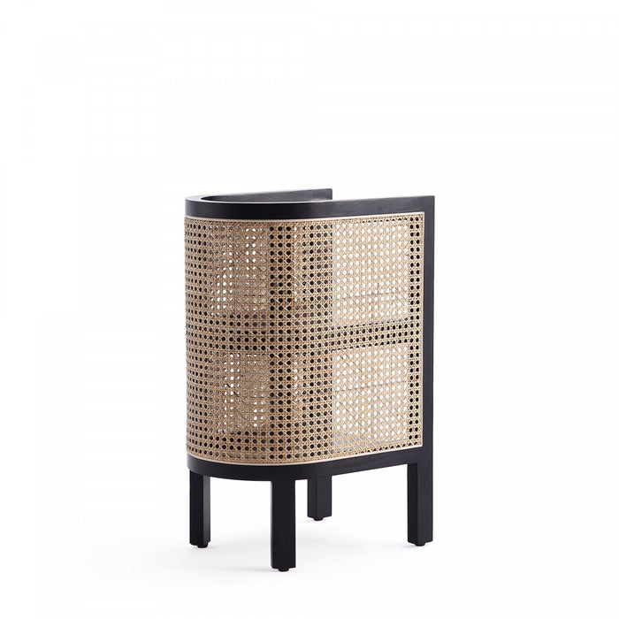 Table d’appoint style industriel Versailles en noir et naturel – Lot de 2