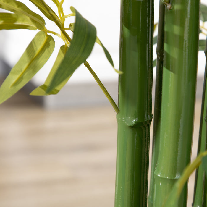 HOMCOM Arbre bambou artificiel en pot 6pi pour interieur et exterieur, vert