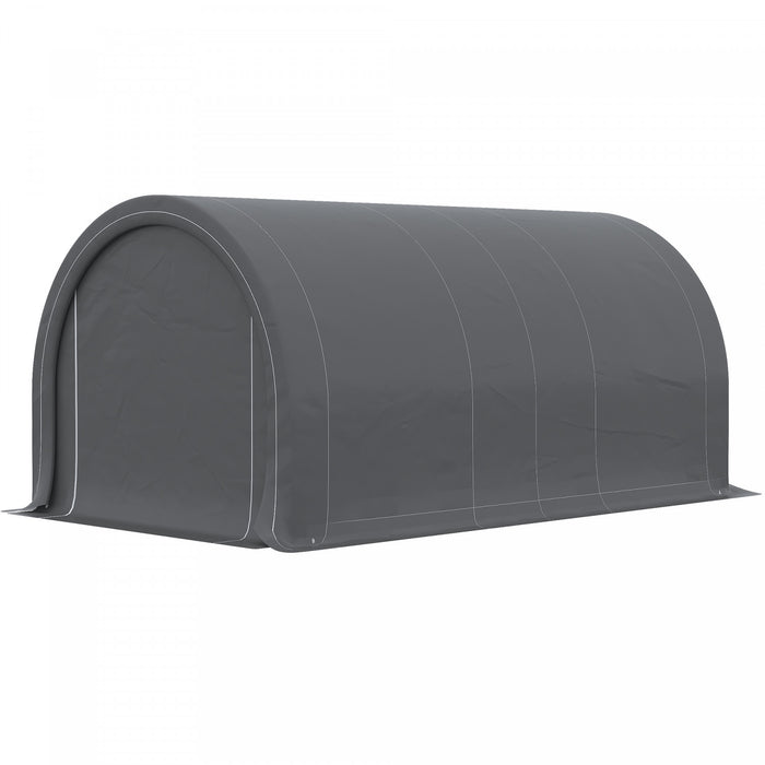 Outsunny 16' X 10' Tente De Stockage Abri De Voiture Anti-uv Portable, Gris