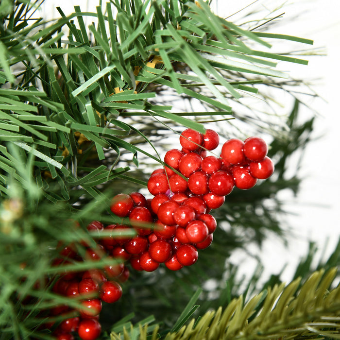 Homcom Paquet De 2 Sapins De Noel Artificiels Pre-eclaires