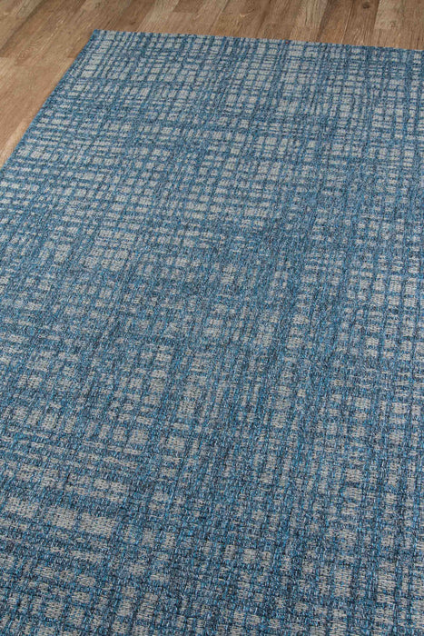 Tapis Contemporain Nayah 6'7\" x 9'6\" en Bleu
