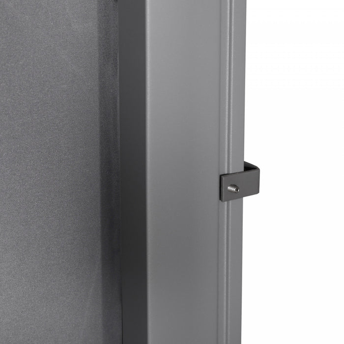 Outsunny 118\"x63\" Auvent Lateral Retractable Ecran D'intimite Pliable, Gris