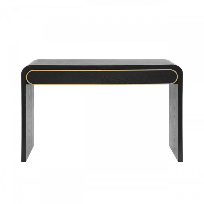 Console en bois Olivia 120 cm avec tiroirs - noire