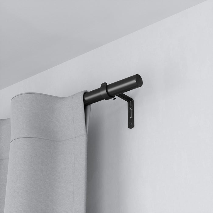  Tringle à rideaux extensible Zen de Umbra noir mat de 1 po - 64 po à 128 po