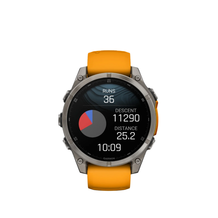  Titanium With Spark Orange/graphite Silicone Band