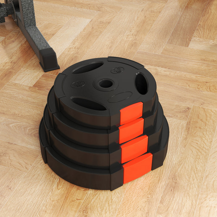 Soozier Lot De 4 Plaques De Poids Avec 3 Poignees, 2 X 17 Lb + 2 X 11 Lb