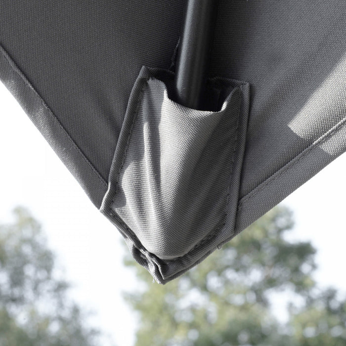 Outsunny Parasol De Terrasse En Porte-a-faux De 10 Pi X 10 Pi, Gris Clair