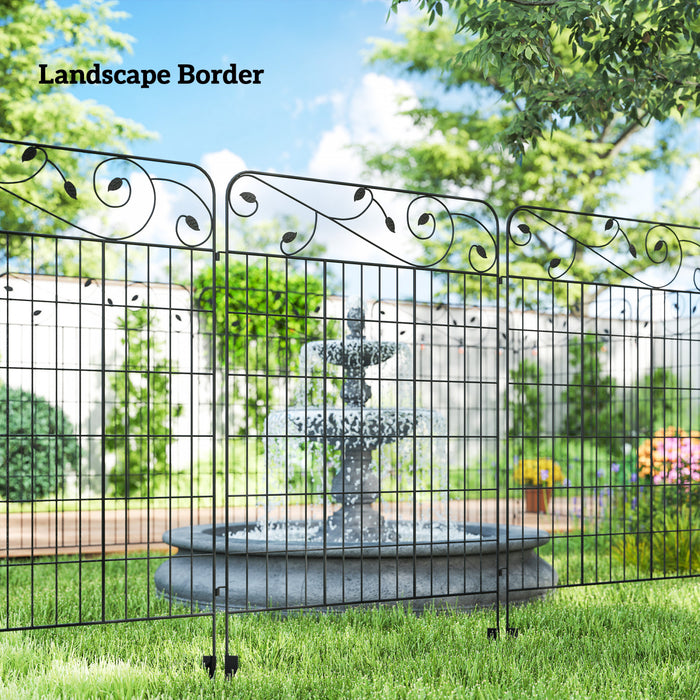 Outsunny 11.5' Cloture decorative pour bordures de jardin