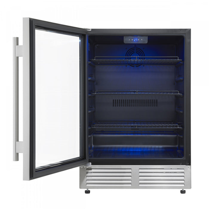 Refroidisseur a boissons Frescolino de 24\" en acier inoxydable, capacite de 188 canettes- FWCDR6665-24S
