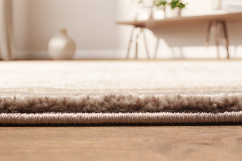 Tapis de Couloir Contemporain/Moderne Ramona 2'8\" x 8'2\" en Brun clair