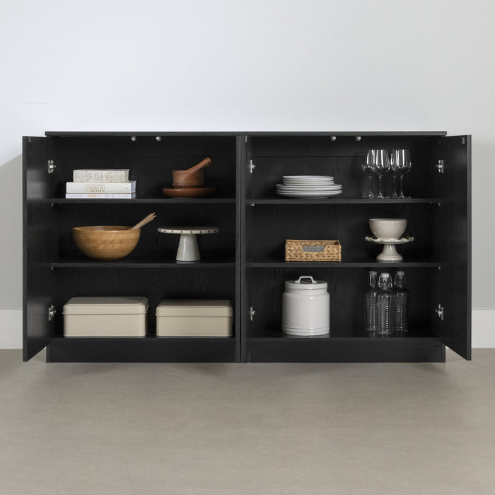  Ensemble de 2 buffets Arum avec 2 portes - chêne noir
