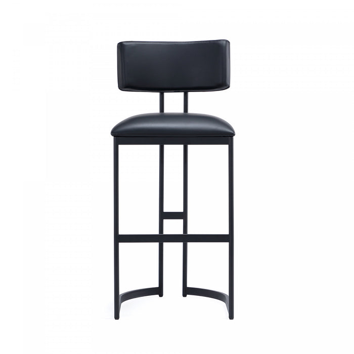 Tabouret de bar moderne contemporain Juno en metal noir