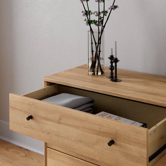 Finnley Table De Nuit A 3 Tiroirs – Chene Naturel
