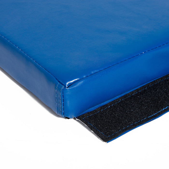 Soozier Tapis De Gymnastique Pliable 10,2 X 15,2 X 5,1 Cm, Tapis D'exercice Avec Poignees De Transport Pour Yoga, Mma, Arts Martiaux, Etirements, Entrainements De Base, Bleu
