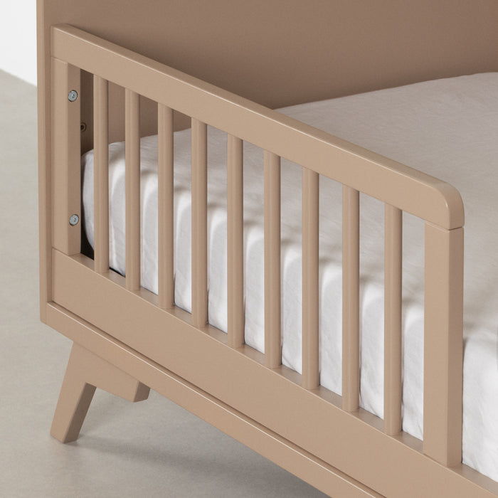  Lit de bébé Milos à hauteur réglable avec garde-corps pour lit de bambin - rose blush