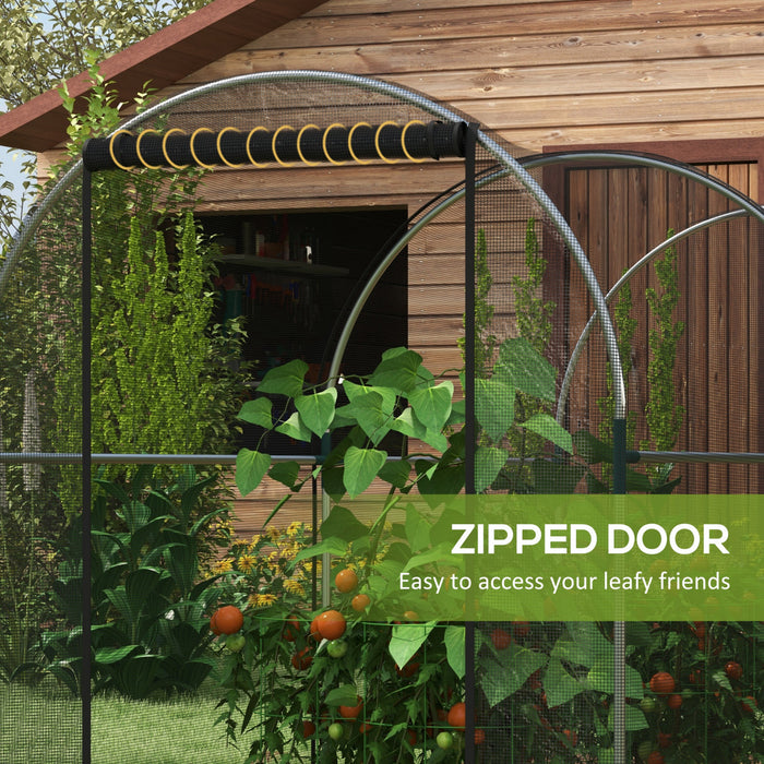 Outsunny Cage de Protection Plantes Anti-Animaux avec Porte Zippee