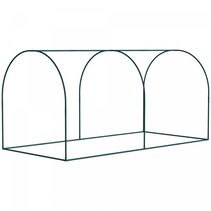 Outsunny Cage De Culture 8 X 3 Pi Avec Deux Portes Zippees, Vert Fonce
