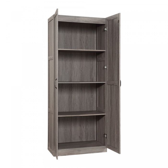 Armoire de rangement Cornelia Modern 30\" en gris (4 etageres) - Lot de 2