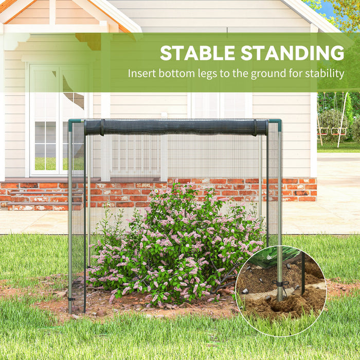 Outsunny Cage a Recoltes 120 x 120 cm, Tente de Protection des Plantes avec Porte, Noir