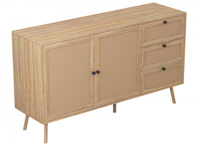 Storage Chest With 3 Drawers – Durable Brown Wood Look | Commode verticale de rangement avec 3 tiroirs - apparence de bois brun durable