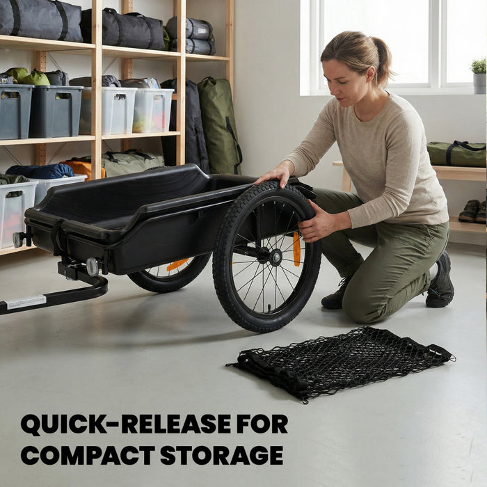 Soozier Remorque Cargo pour Velo avec Roues a Degagement Rapide de 16 Pouces
