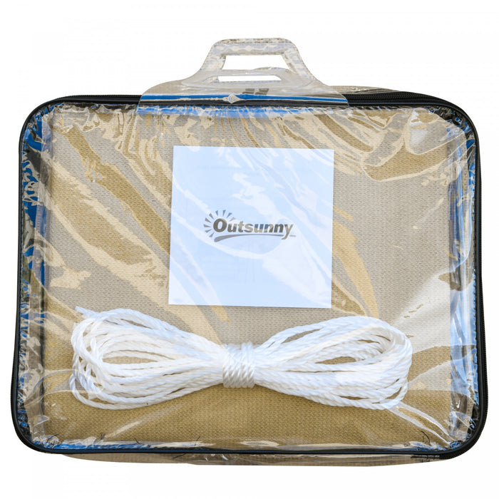 Outsunny Square 12' Canopy Sun Sail Shade Garden Cover Uv Protector Abri Exterieur Pour Pelouse Avec Sac De Transport Sable