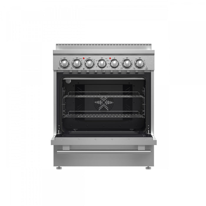 Cuisiniere electrique en acier inoxydable Paolo 30 po, 4,38 pi³ - FFSEL6011-30WHT