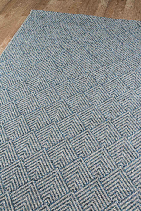 Tapis Contemporain Laura 6'7\" x 9'6\" en Bleu