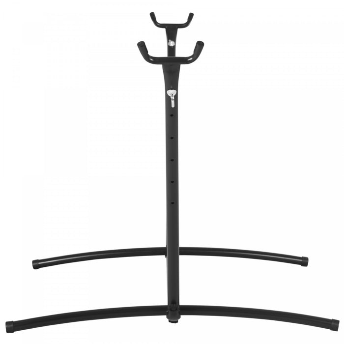Outsunny 9.2'l Support De Hamac Reglable Robuste Universel Jardin Camping En Plein Air Pique-nique Lit De Soleil Balancoire Cadre En Metal Avec Six Trous Pour Ajuster Noir