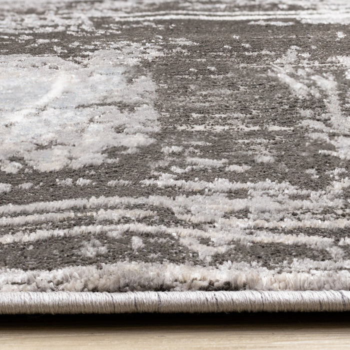 Tapis Hadley au design decolore bleu gris taupe, 7'10\" x 10'6\"