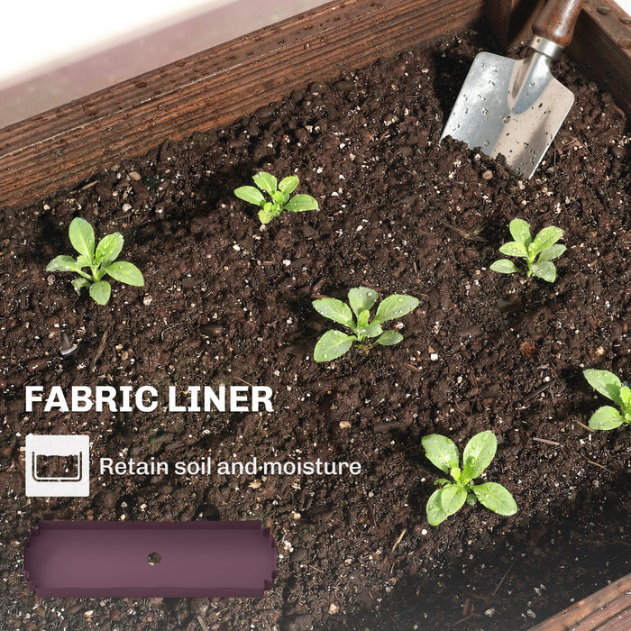 Outsunny Carre Potager Sureleve avec Coins Renforces