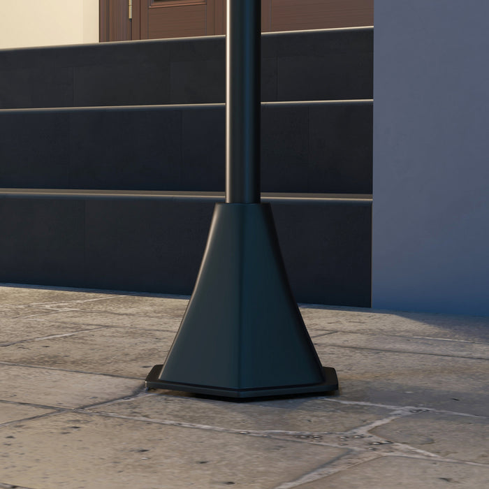 Outsunny Lot De 2 Lampadaires Solaires De 72 Po, Lampadaires A Led Ip44