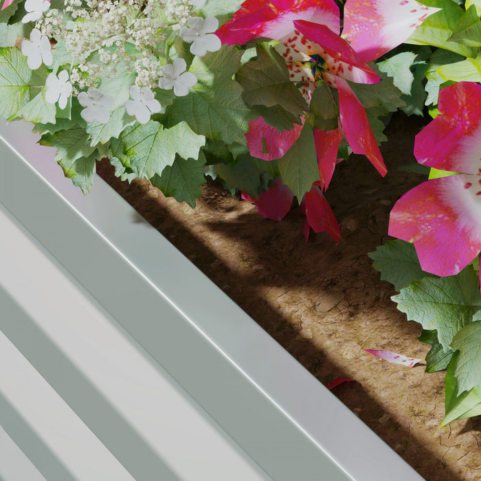 Outsunny Lot De 2 Pieces Parterre De Fleur Jardinieres En Acier Gris Clair