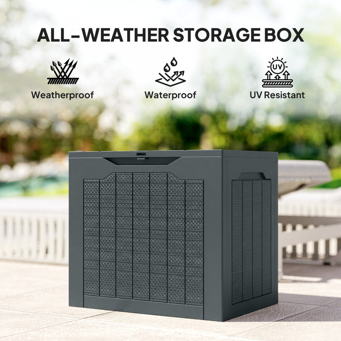 Outsunny Coffre de terrasse, coffre de patio etanche et resistant aux UV