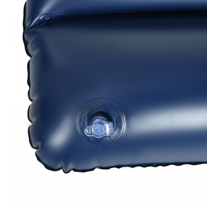 Outsunny Matelas Gonflable Queen 2 Oreillers, Lit Gonflable Double, Bleu