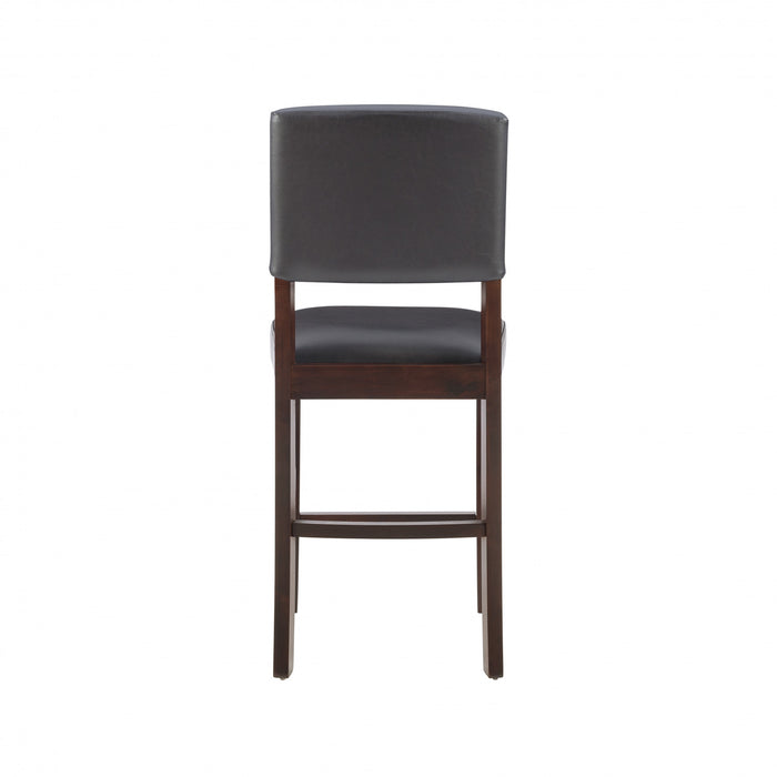 Tabouret Monaco de hauteur comptoir en similicuir - espresso
