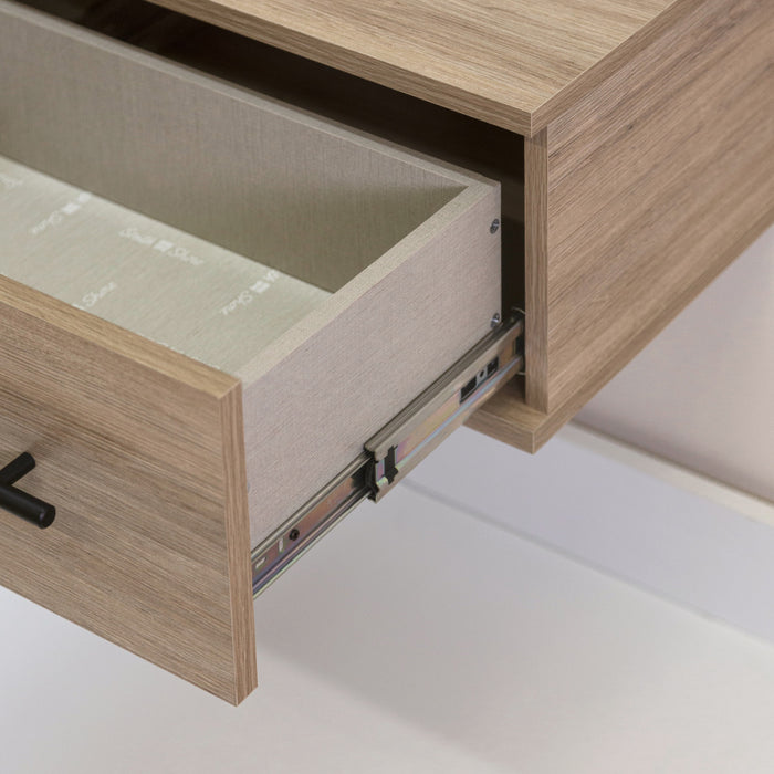 Primo Ensemble De 2 Tables De Chevet Flottantes 1 Tiroir - Chene Rustique
