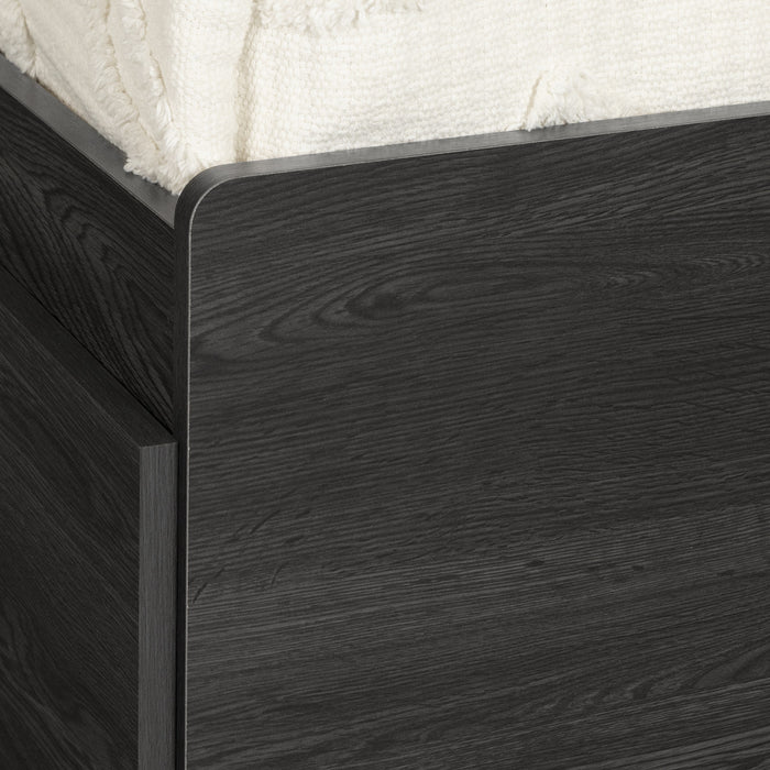 Fynn Ensemble Lit Matelot Et Tete De Lit Bibliotheque Chene Gris, De Meubles South Shore