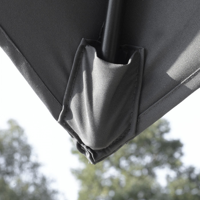 Outsunny 10' X 10' Parasol Deporte Inclinable 5 Angles, Double Toit