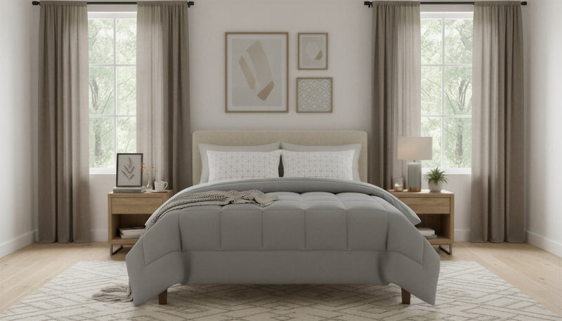 Ensemble Douillette Reversible 7 Morceaux pour Lit Double