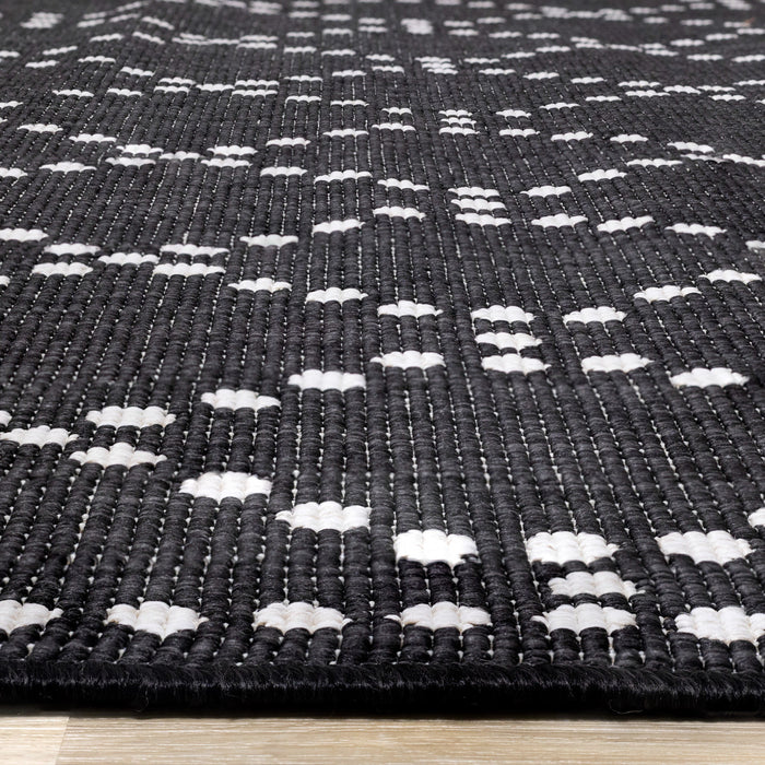 Carpette réversible Brooke à motif de diamants pour l’intérieur et l'extérieur - 7 pi 10 po x 11 pi 2 po