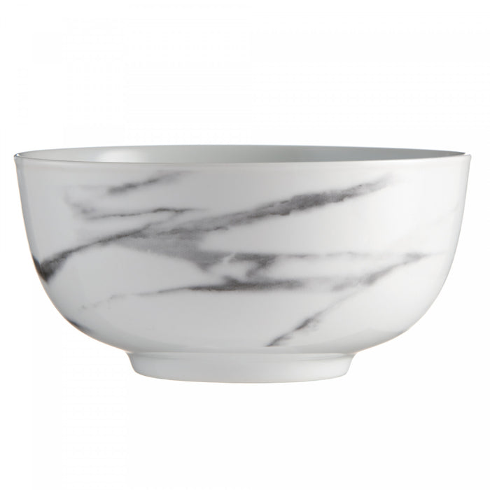 Ensemble de Vaisselle 16 Morceaux en Porcelaine Effet Marbre, Service de Table Moderne pour 4 Personnes