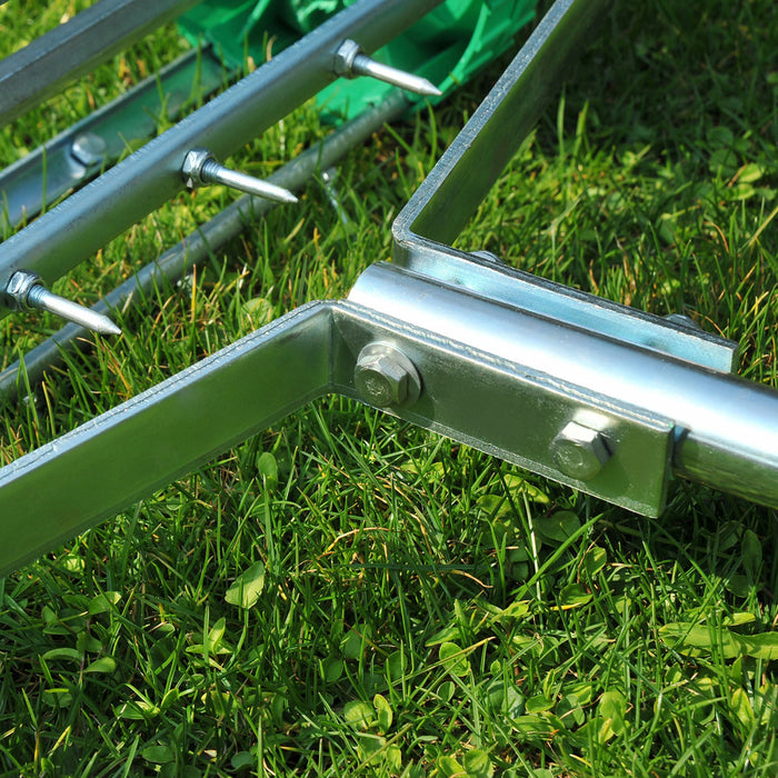 Outsunny Aerateur de pelouse manuel avec poignee reglable