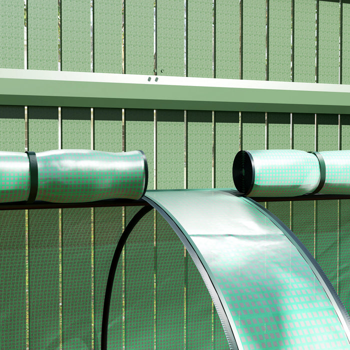 Outsunny Serre Mini-tunnel Avec Couverture En Polyethylene Pour Le Jardin