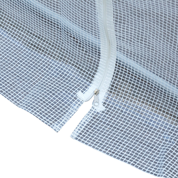 Outsunny 26'l X 10'l X 6,8' H Grand Clocher Walk-in Serre De Jardin Exterieur Tunnel De Graines De Plantes Tente De Culture Cadre En Acier De Qualite Superieure Blanc
